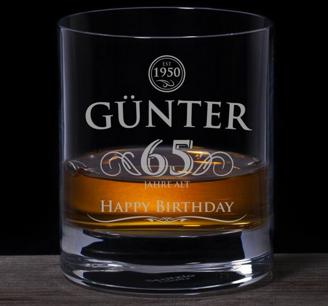Whiskyglas zum Geburtstag - Elegant