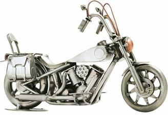 Metallfahrzeug Motorrad mit Satteltasche