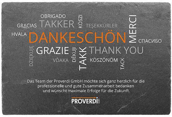Abschiedsgeschenk Schieferschild mit Logo 30 x 20 cm