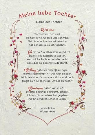 Auszeichnung für die liebe Tochter - modern