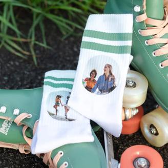 Personalisierte Socken mit KI-Filter Schwarz Schwarz Grösse 27-31