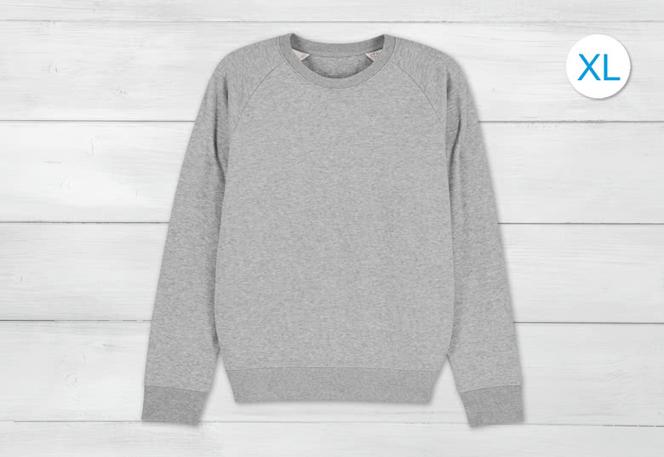 Sweatshirt Unisex Grau gesprenkelt XL