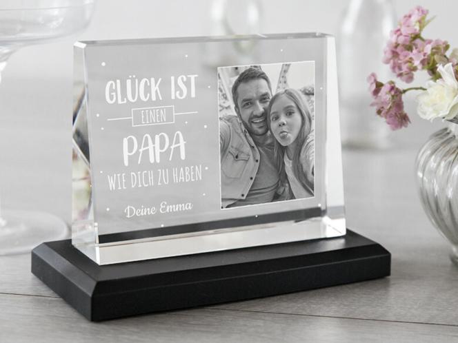 Glasfoto für Papa