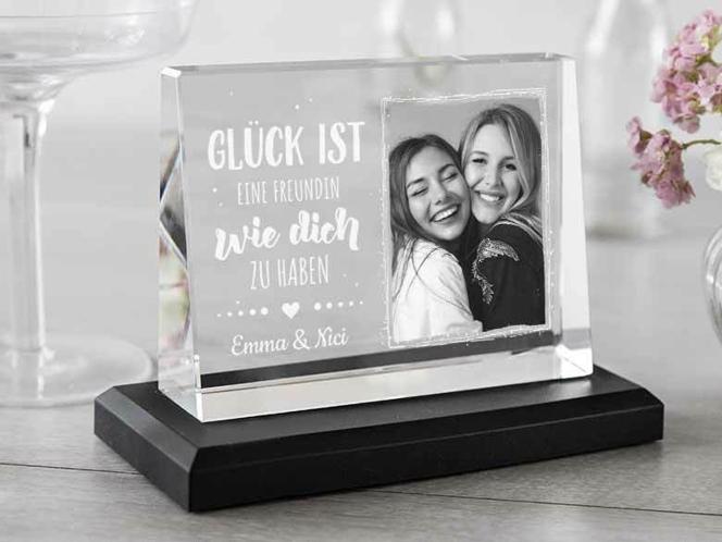 Glasfoto für deine beste Freundin