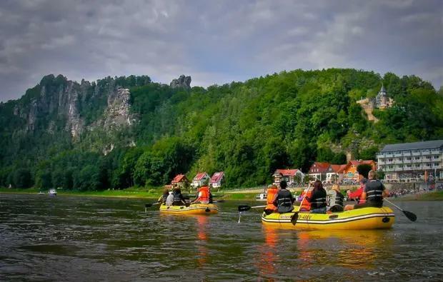 Schlauchboot-Tour Stadt Wehlen