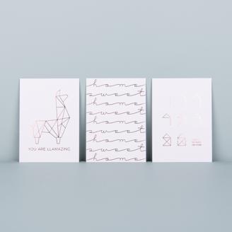 NOKNOK | "Copper Lines" Postkarten Set, 3 Stück DIN A6