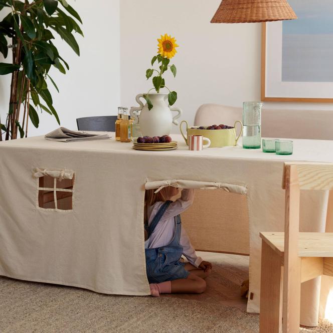 ferm living kids | Settle Spielzelt Tischdecke aus recycelter Baumwolle in Offwhite