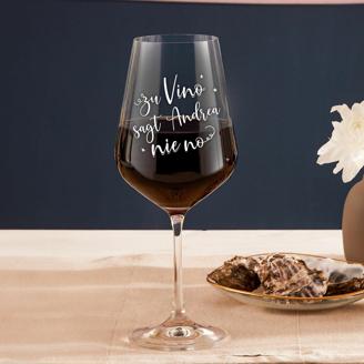 Weinglas mit Gravur - Vino - Name
