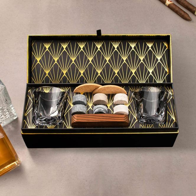 Whisky Set mit Whiskygläsern in edler Geschenkbox