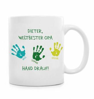 Tasse für Opa - Hand drauf