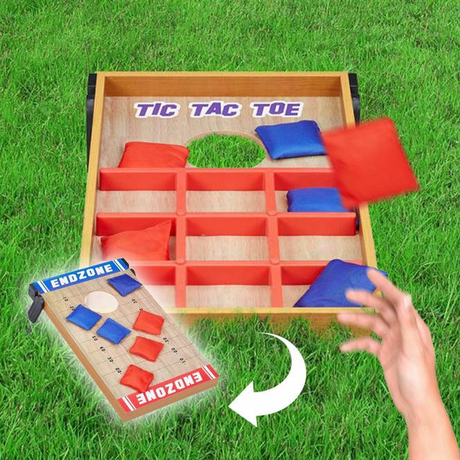 2in1 Cornhole Wurfspiel mit Tic-Tac-Toe