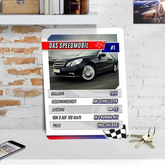 Personalisierte Quartettkarte XL - Auto