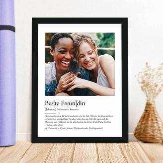 Definition Beste Freundin - personalisiertes Bild mit Foto