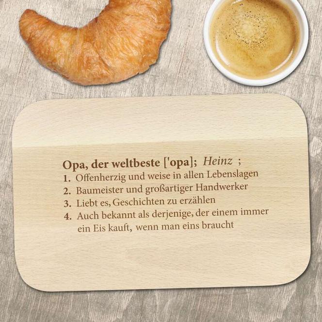 Frühstücksbrett mit Gravur - Weltbester Opa