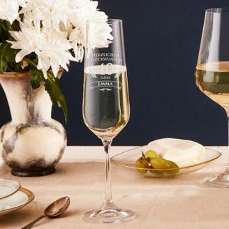 Sektglas zum 40. Geburtstag