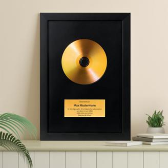 Personalisiertes Bild "Goldene Schallplatte" 