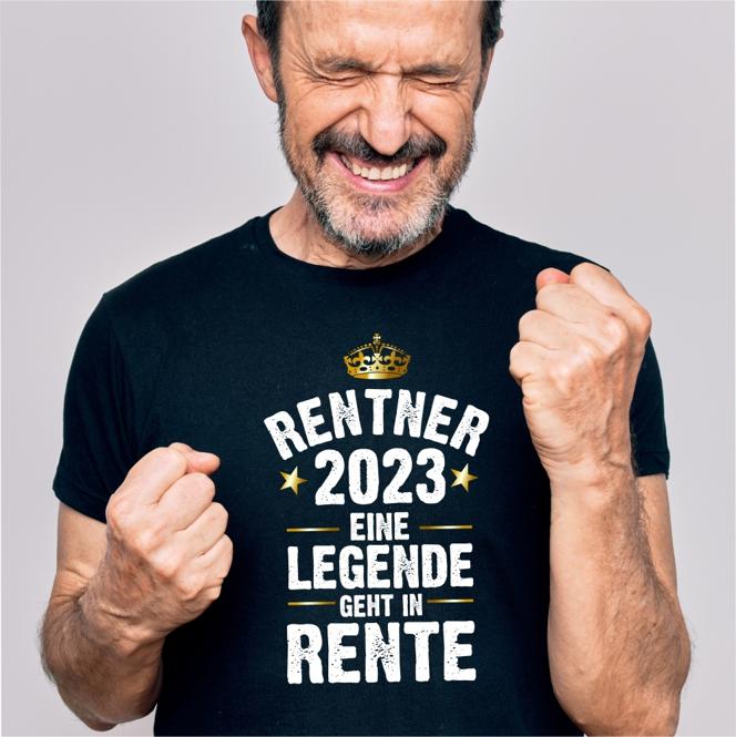 T-Shirt "Rentner / Rentnerin 2024 - Eine Legende geht in Rente"