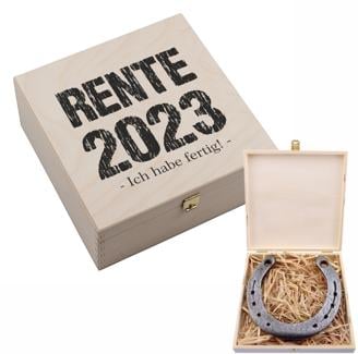 Hufeisen-Box "Rente 2024 - Ich habe fertig!"