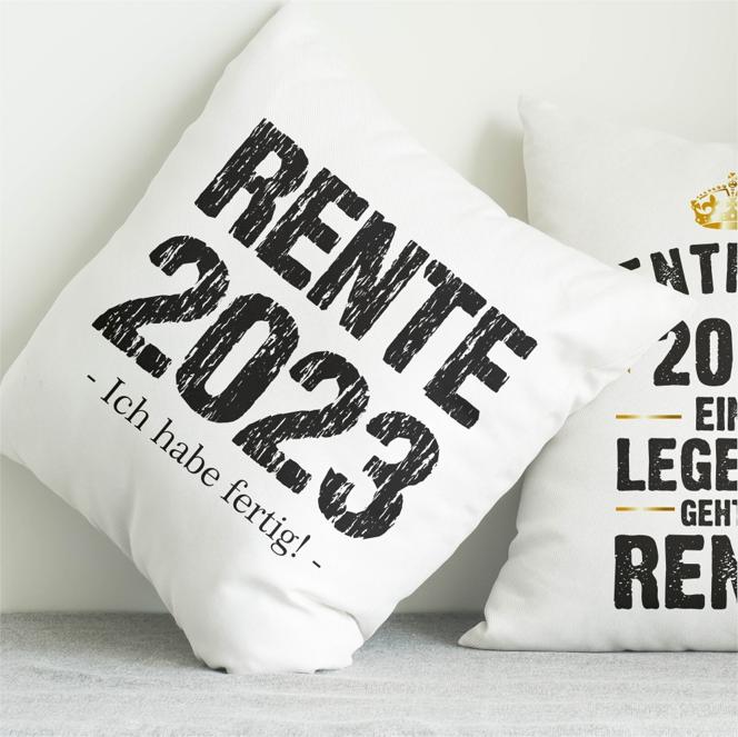 Kissen "Rente 2024 - Ich habe fertig!"