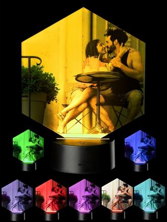 LED Motivlampe - personalisierte 3D Leuchte mit Fotodruck