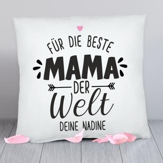 Personalisiertes Kissen "Für die beste Mama der Welt"