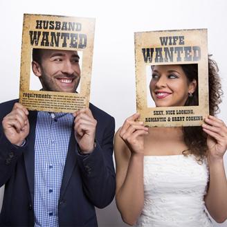 Photo Booth Poster "Wife Wanted" und "Husband Wanted"