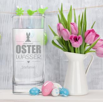 Wasserglas "Osterwasser" Hasen-Design