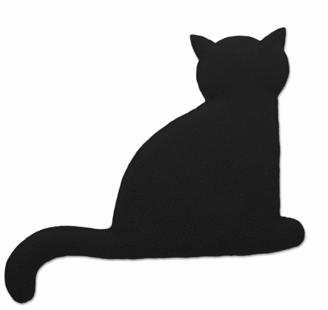 Wärmekissen Katze Minina sitzend (Farbe: schwarz/schwarz)