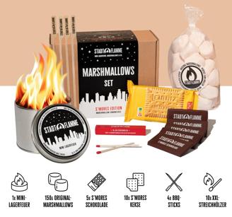 Marshmallows Geschenkset Mini-Lagerfeuer 