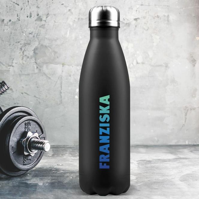 Trinkflasche Edelstahl mit Namen - Design Colorful