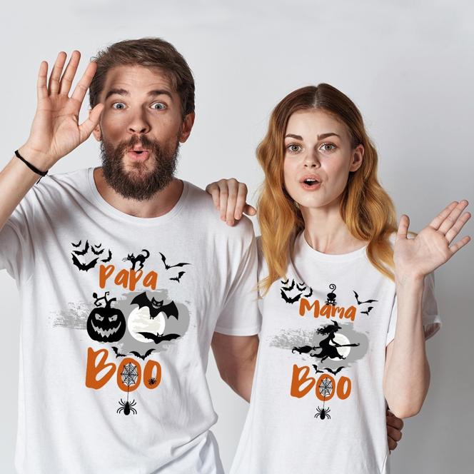 T-Shirt Set - Halloween "Mama & Papa Boo"