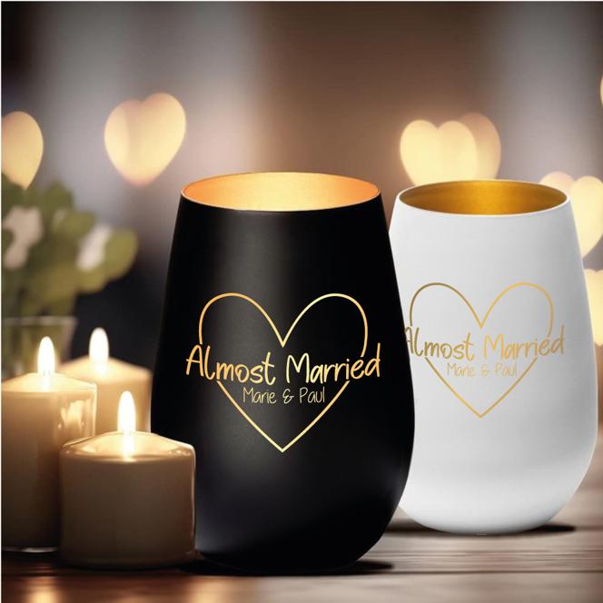 Windlicht "Hochzeit Almost Married"