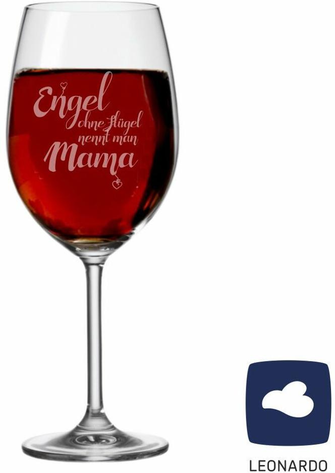 XXL Leonardo Weinglas "Engel ohne Flügel nennt man Mama"