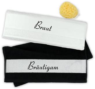 Handtuch-Set "Braut & Bräutigam"