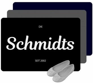 Personalisierte Fußmatte mit Familiennamen