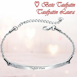 Armband - Taufpatin mit Personalisierung