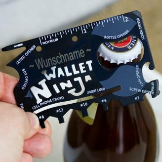 Multitool fürs Portemonnaie mit Personalisierung
