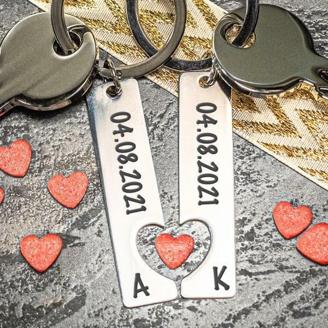 Personalisierter Schlüsselanhänger für Paare