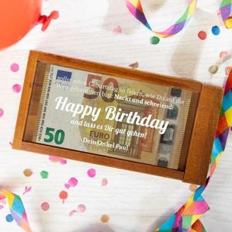 Magische Geldgeschenkebox zum Geburtstag - Happy Birthday
