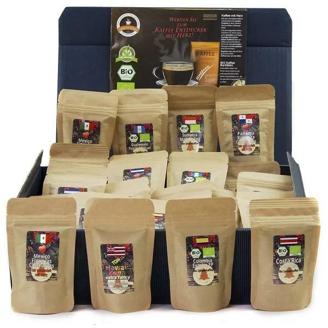 Kaffee-Geschenkset - 13 Bio- und Fairtrade-Kaffees