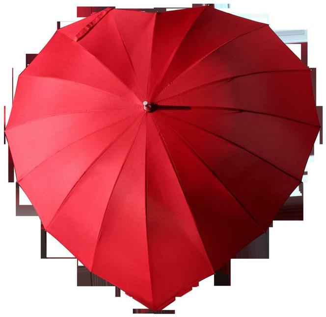 Herz-iger Regenschirm rot - das einmalige Liebesgeschenk mit Gravur