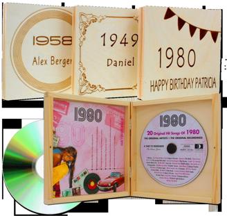 Musik 1920-1995 - Jahrgangsmusik-CD alle Jahrgnge 1920-1995 mit Ihrer individuellen Namens-Gravur