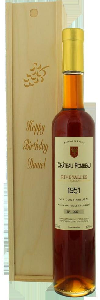 Wein 1951 - Jahrgangswein Rivesaltes Ch�teau Rombeau
