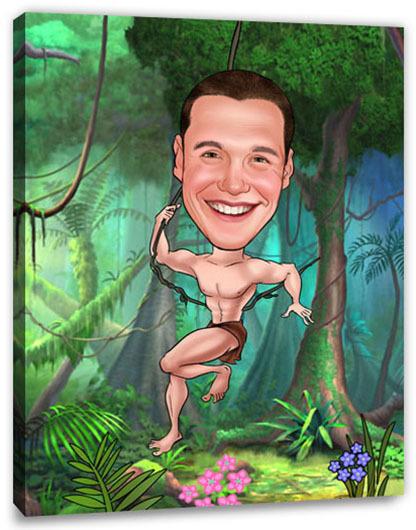 Karikatur vom Foto - Tarzan (ca217man)