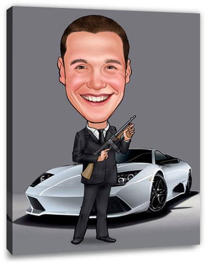 Karikatur vom Foto - Agent (ca249man)