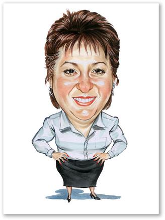 Karikatur vom Foto - Frau im Portraits (cdi152)