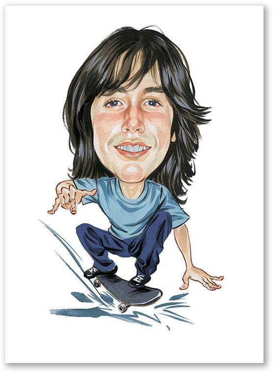 Karikatur vom Foto - Skater (cdi231)