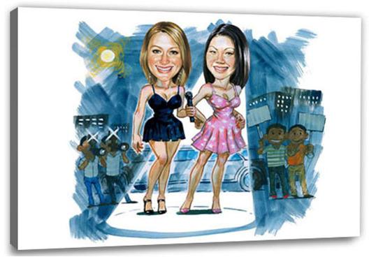 Karikatur vom Foto - Singen (cdi538)