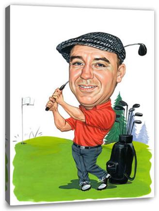Karikatur vom Foto - Golfer (cju151)