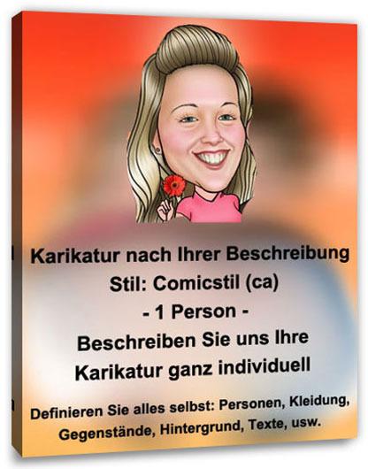 Karikatur vom Foto - Eigene Beschreibung - Comicstil - 1 Person (kaec1)